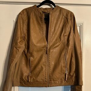 Maurice’s tan faux leather jacket size 1x never worn